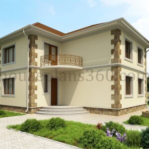 3 bedroom double storey house plans with balcony