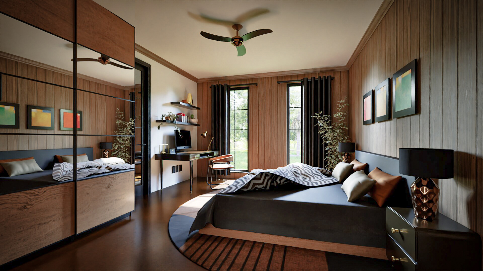 3D model with exterior and interior design